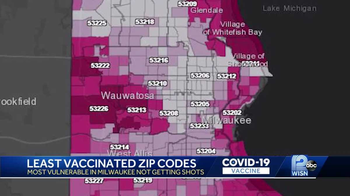 Some Milwaukee neighborhoods among county's least vaccinated ZIP codes - WISN Milwaukee