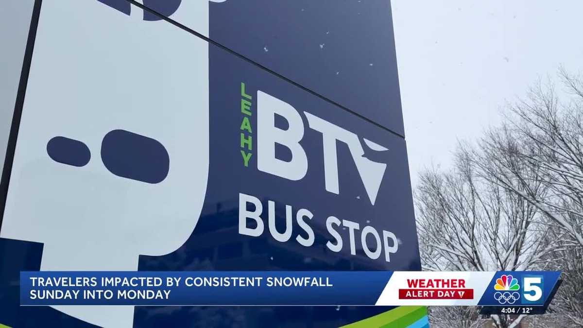 Winter snowstorm causes delays, cancelations for Vermont flights, trains