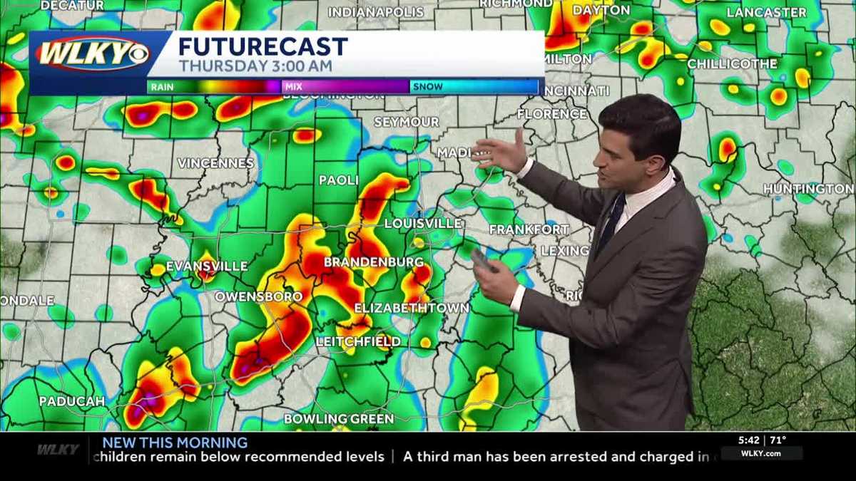Shower chances Wednesday, storms tonight