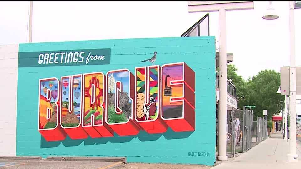 ‘Greetings from Burque’ mural all things New Mexican