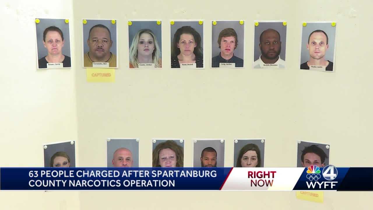 63 People Charged After 6 Month Narcotics Investigation In Spartanburg ...