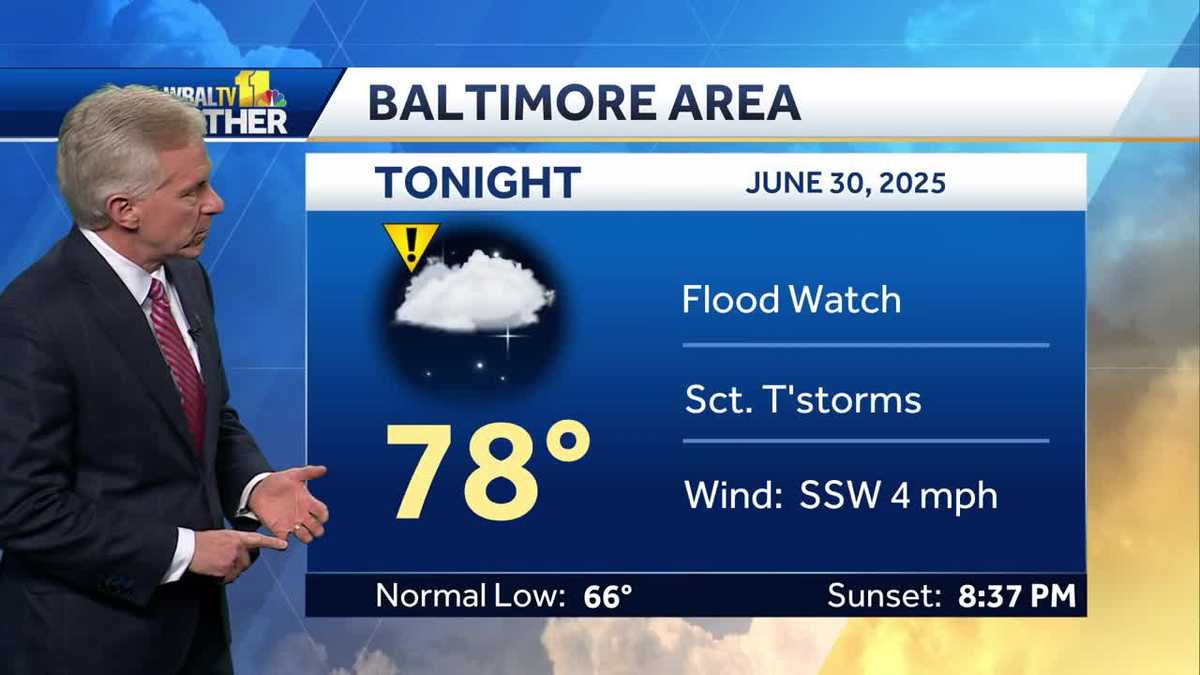 Parts of region under flood watch Monday night