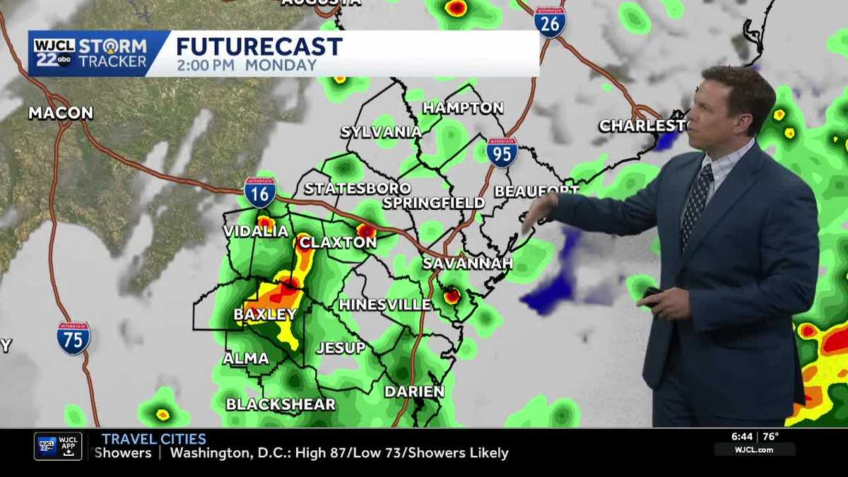 Scattered storms return this afternoon across Southeast Georgia, Lowcountry