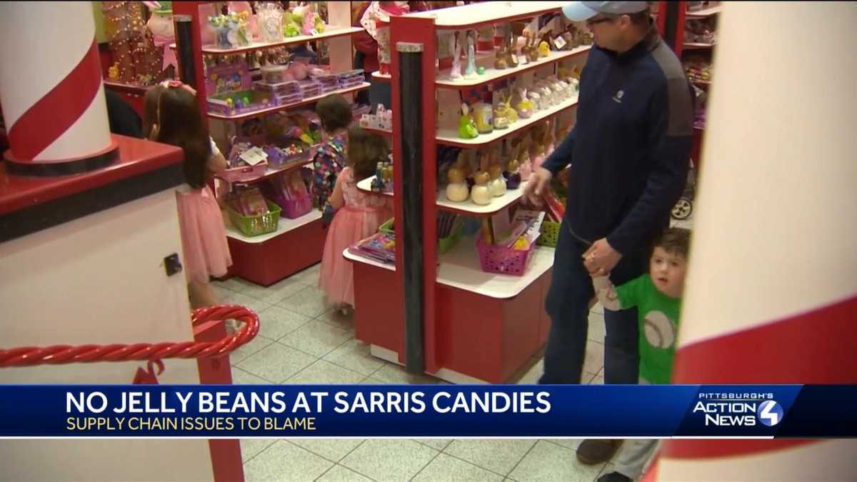 No jelly beans at Sarris Candies due to supply chain issues