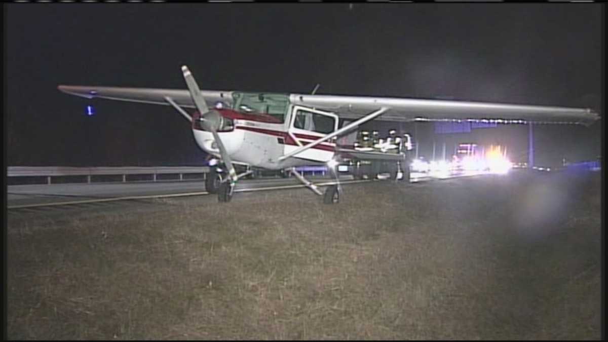 Plane lands on highway during rush hour
