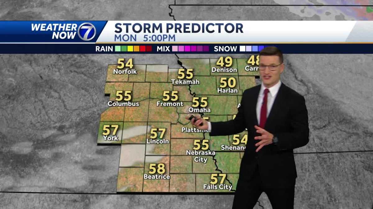 Cool, breezy start to the week