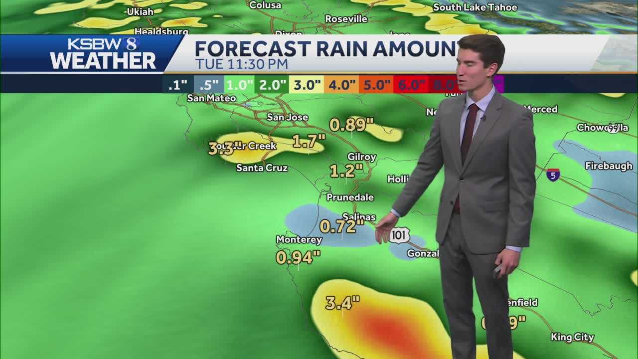 California Central Coast Atmospheric River Forecast March 14 5 a.m. update