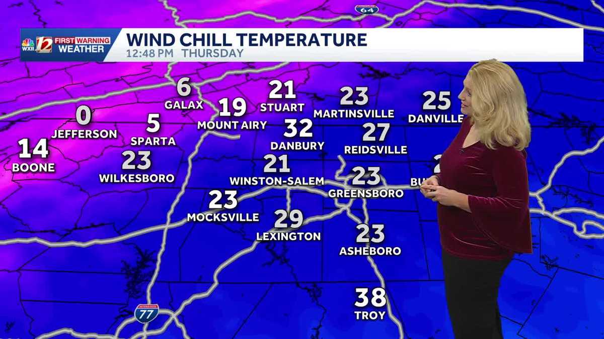 Cold and blustery in North Carolina Thursday | Wintry chances early Saturday