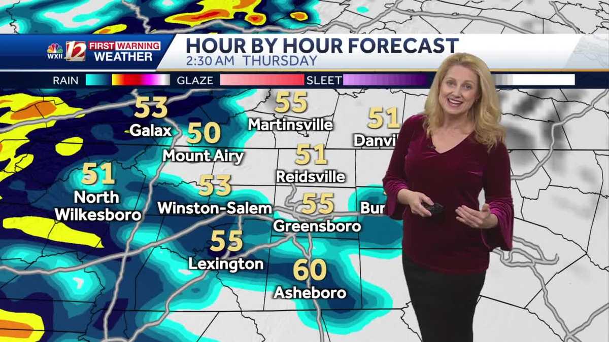 Warm highs today & chilly morning lows return in North Carolina