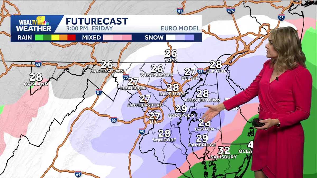 Turning colder by Friday with light snow possible