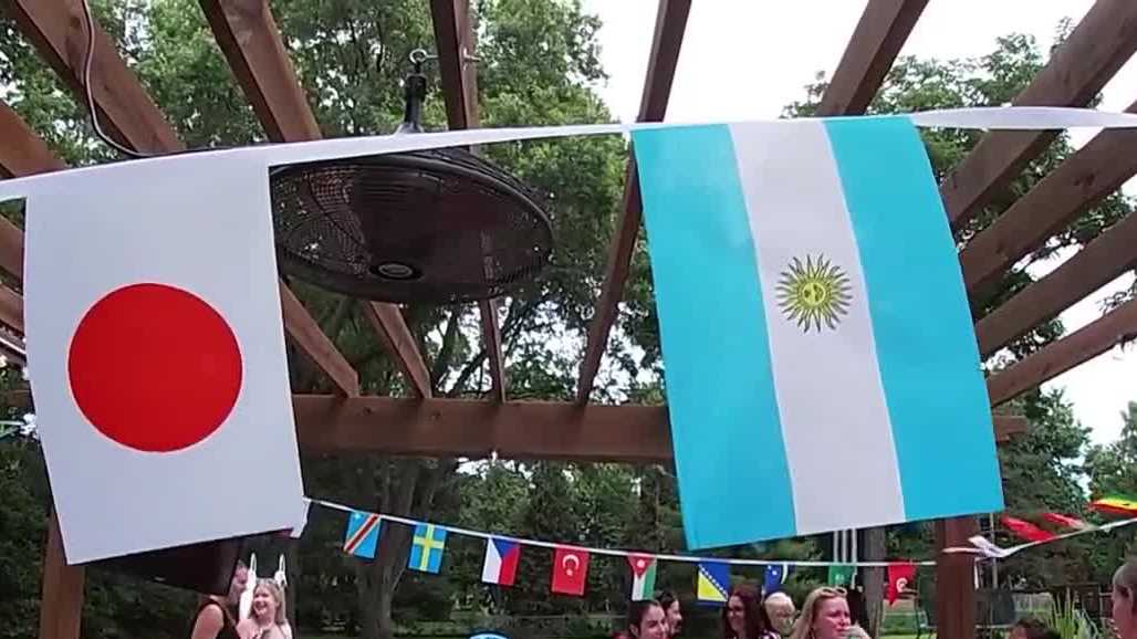 World Cup watch party brings together au pairs from around the globe in Overland Park