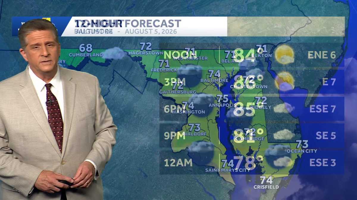 Showers back in the forecast on Wednesday