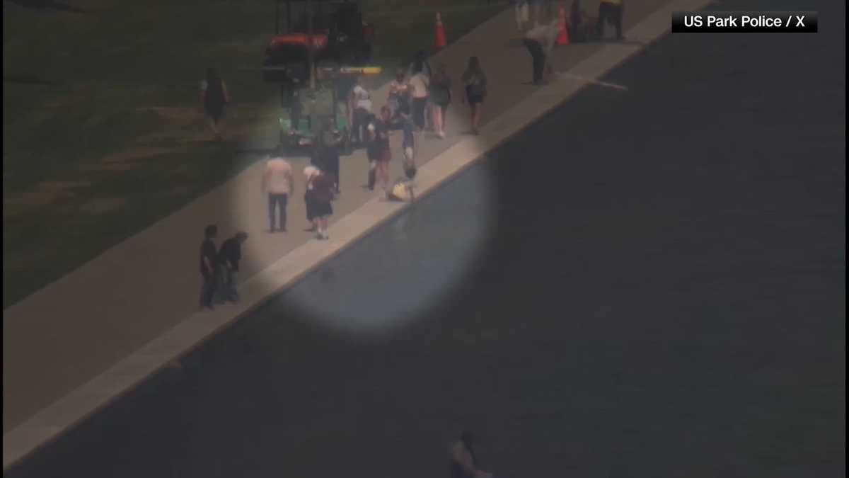 Video shows person near Reflecting Pool after Trump’s claims of vandalism