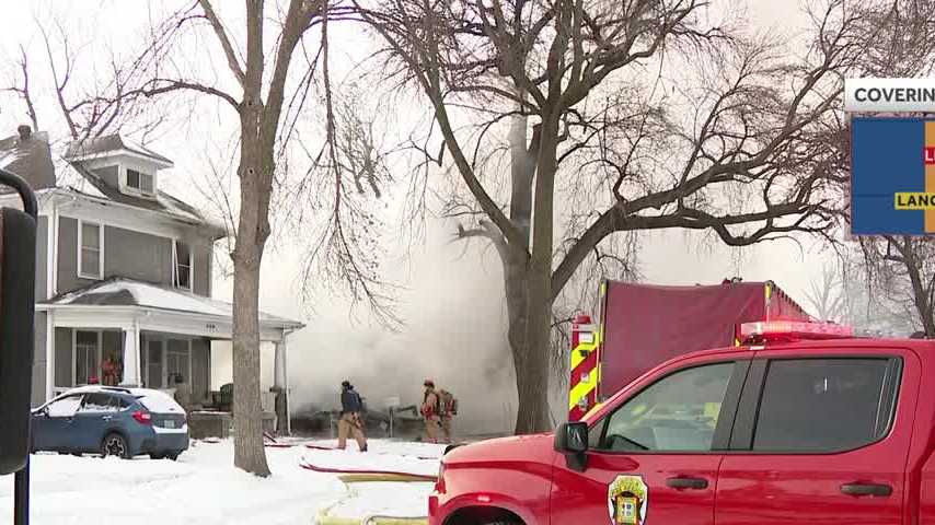 Lincoln firefighters battle house fire - KETV