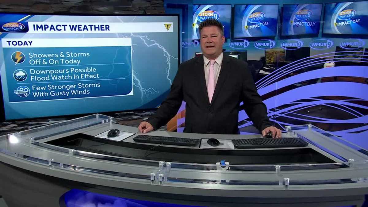 Video: Flood watch in effect as showers and storms move through NH