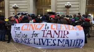 Black Lives Matter group holds rally on 1-year anniversary of Tamir ...