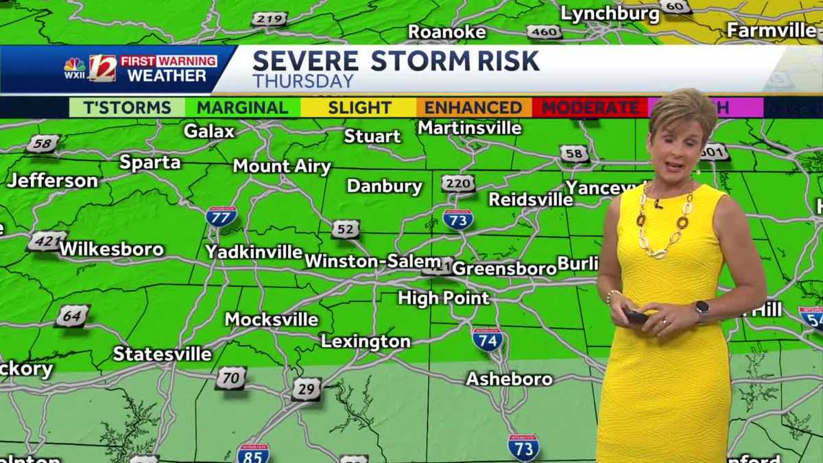 WATCH: Isolated severe storm threat Thursday