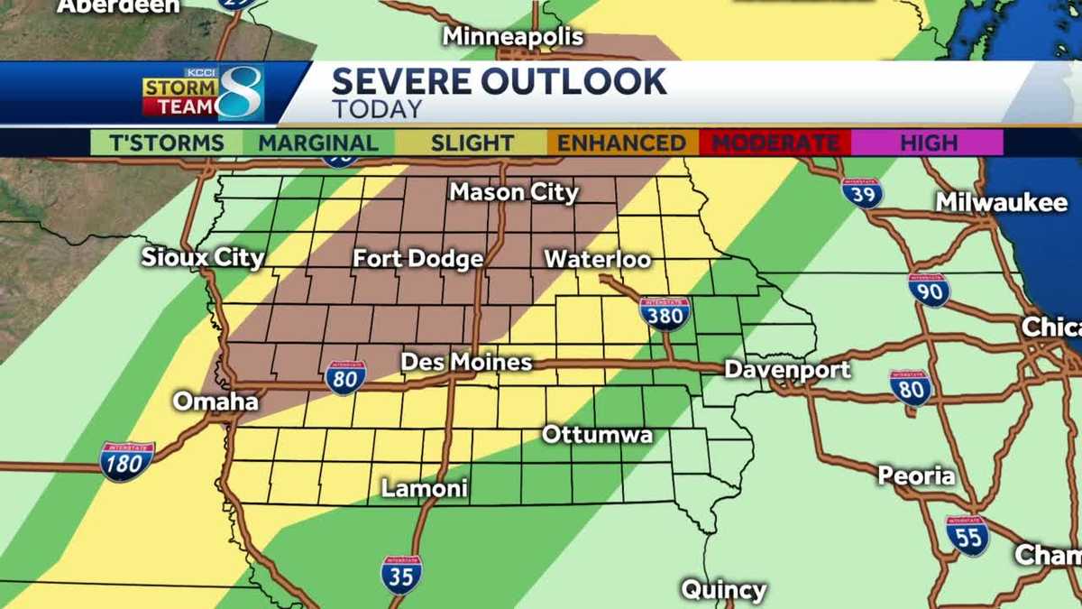 Severe storm risk starts after 3 PM