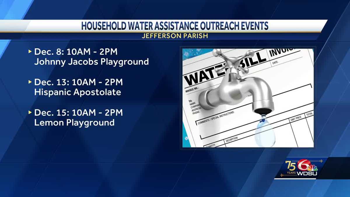 Jefferson Parish hosting household water assistance events