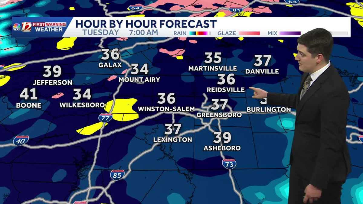 Hour-by-hour: Tracking soaking rain Tuesday in North Carolina