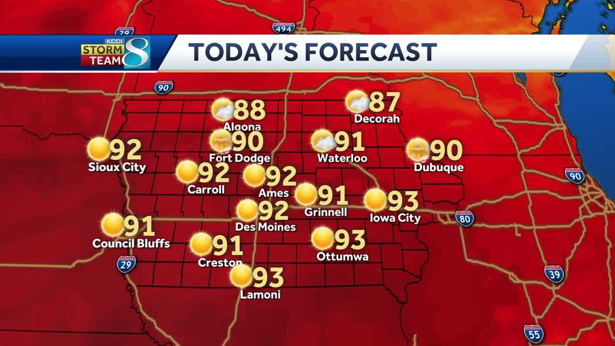 Three days of heat before storm chances return