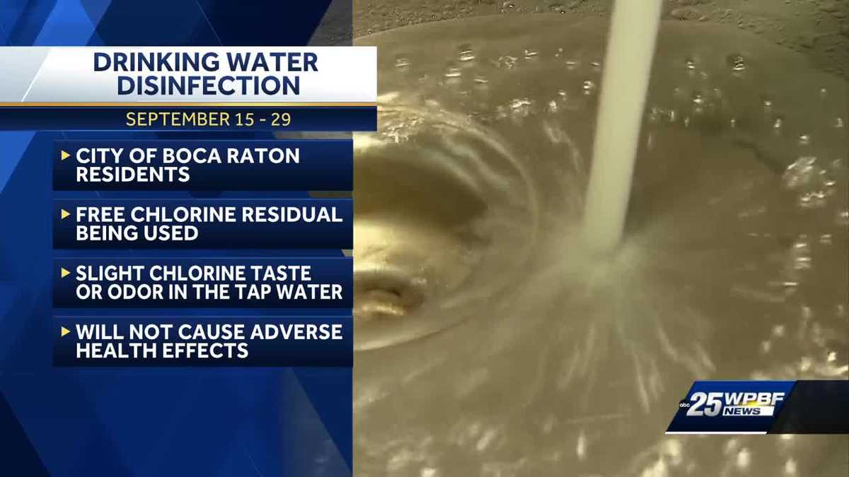 Boca Raton water flush warning