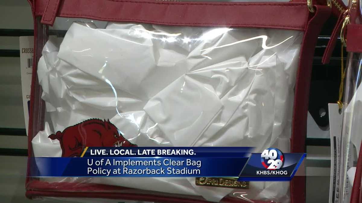 Clear bags required for home Razorback games