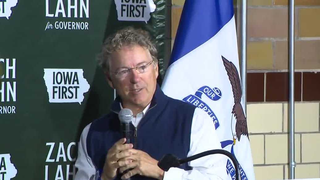 Zach Lahn hosts Ames town hall with Sen. Rand Paul ahead of Iowa governor's election