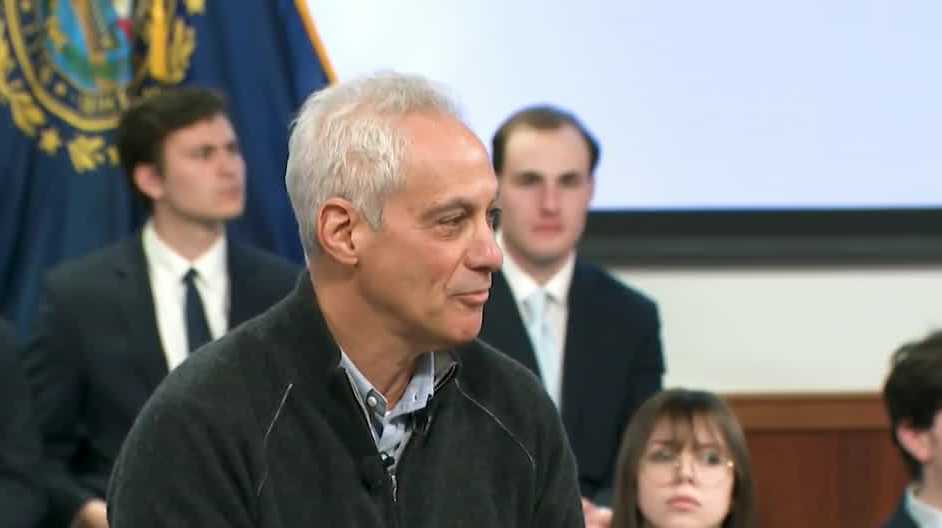 Rahm Emanuel participates in Stand Up New Hampshire town hall at NH Institute of Politics