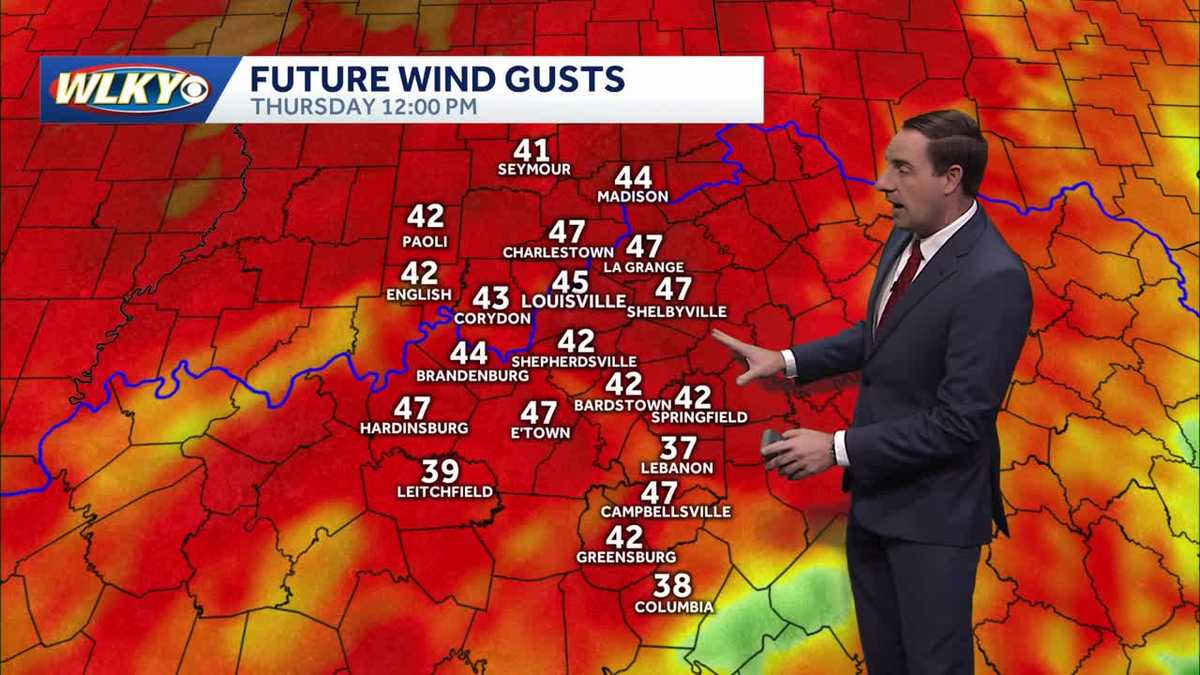 Gusty winds with afternoon showers Thursday