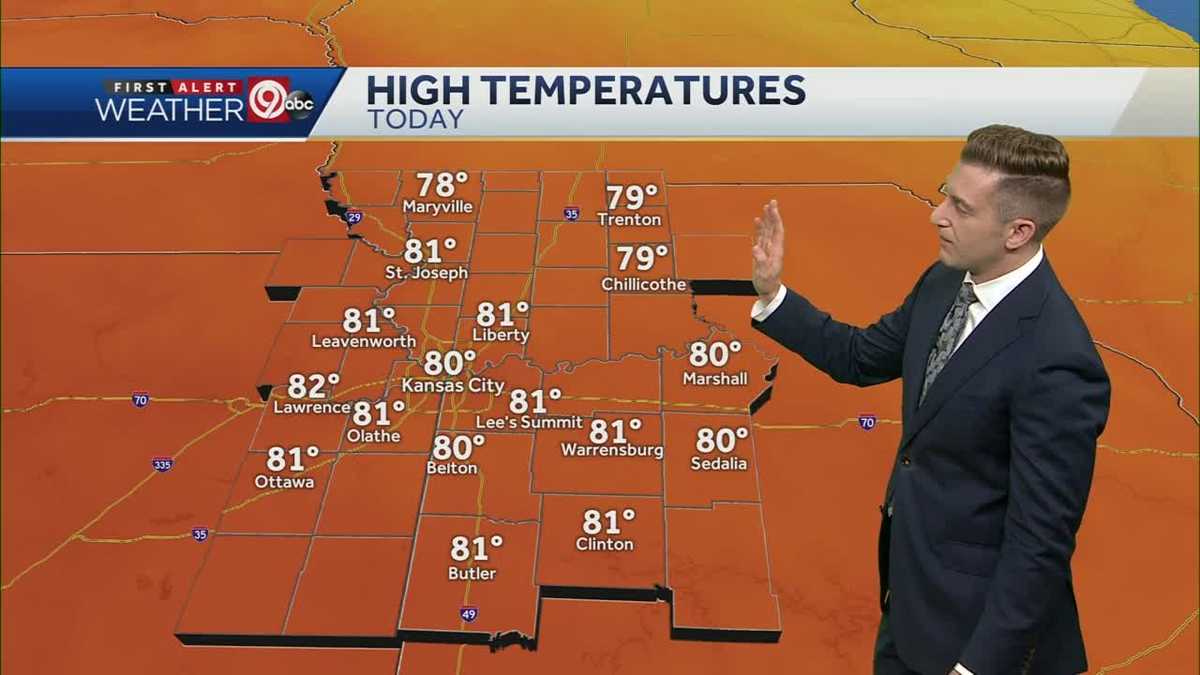 Warm and sunny Wednesday with temps near 80