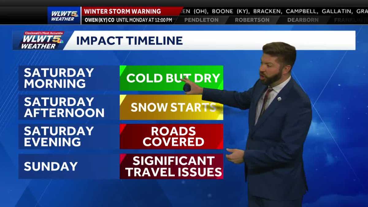 Timeline: When the winter storm brings the heaviest snow to Cincinnati