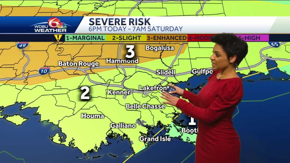Stormy start to the weekend, severe threat