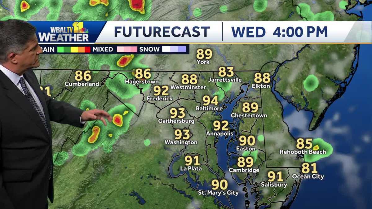 Warm, humid in Maryland as chances for rain continue