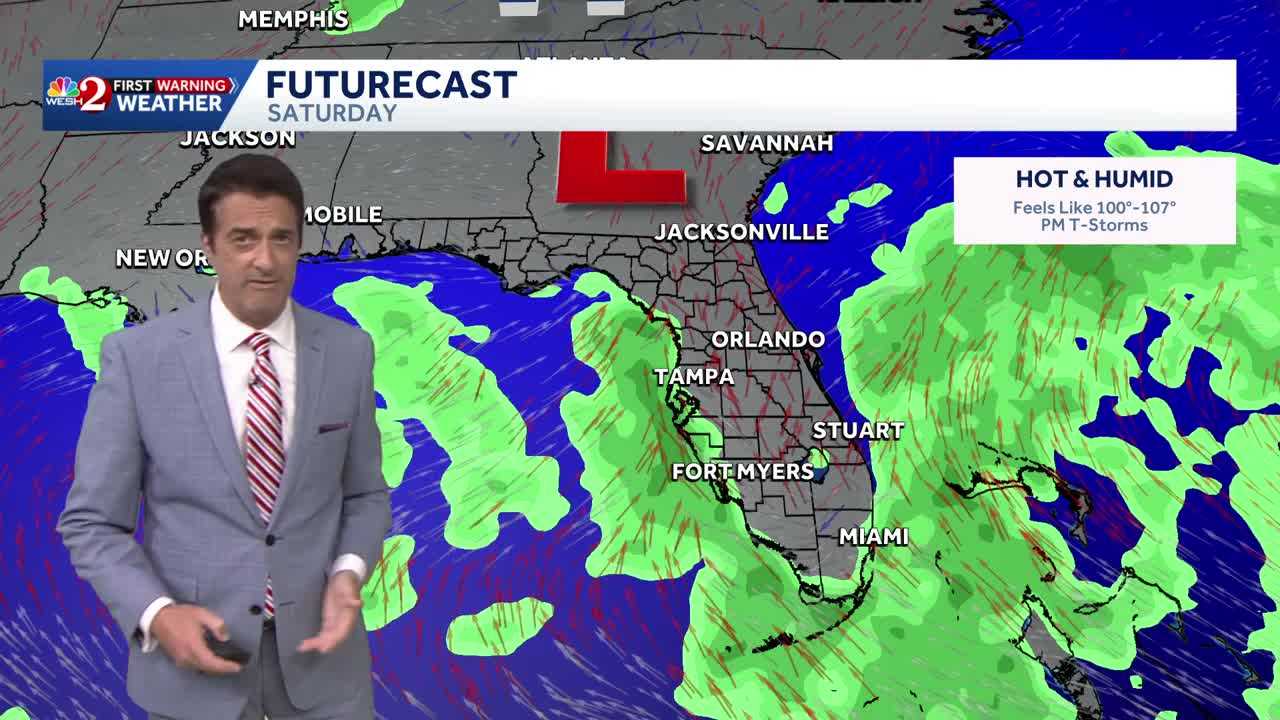 Storm coverage to go back up beginning Friday into the holiday weekend! 7.1.2026