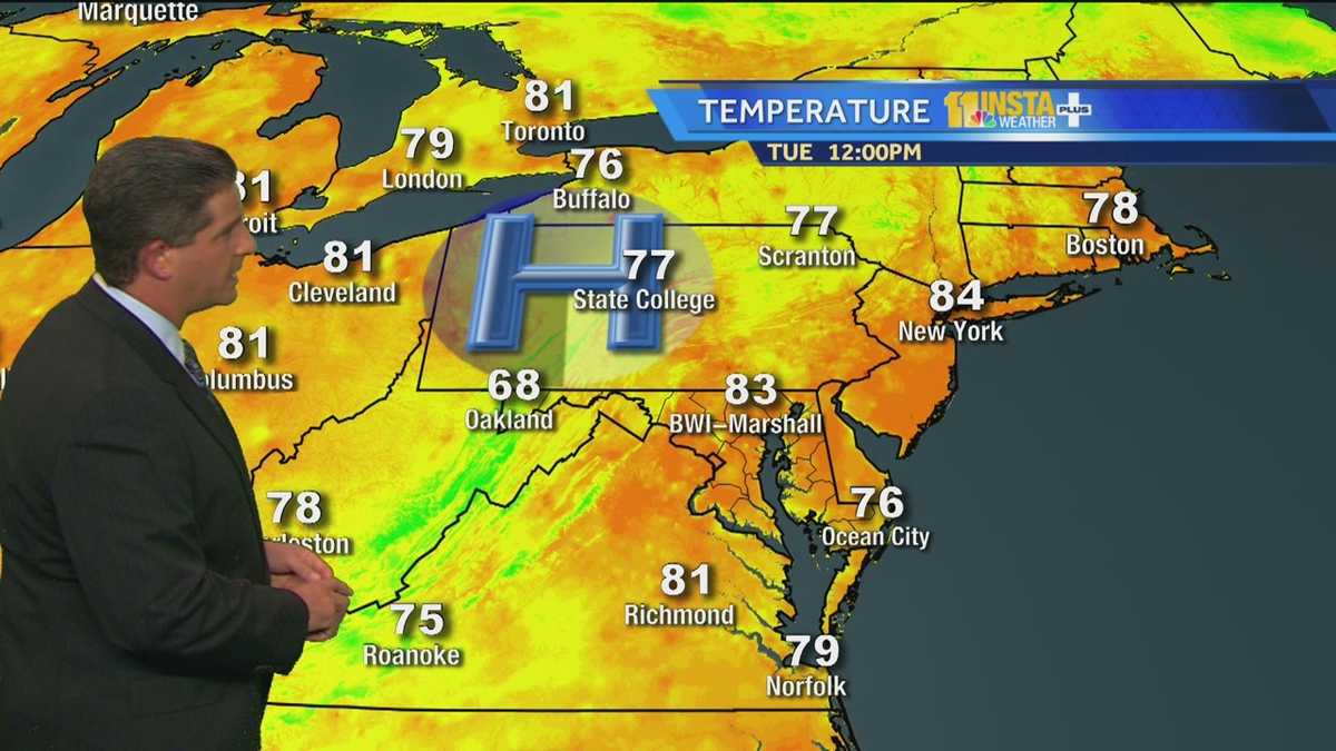 Temperature, humidity increases