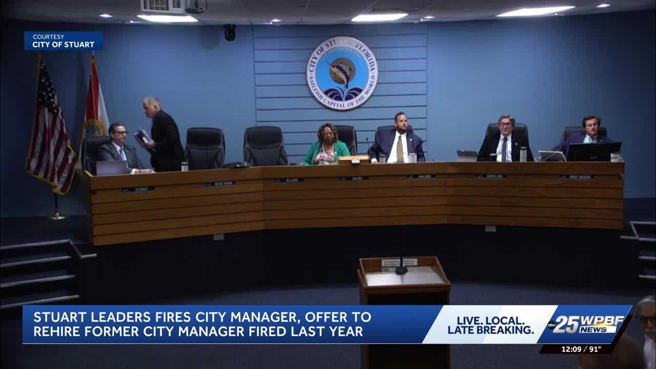 Stuart fires city manager and votes to rehire predecessor