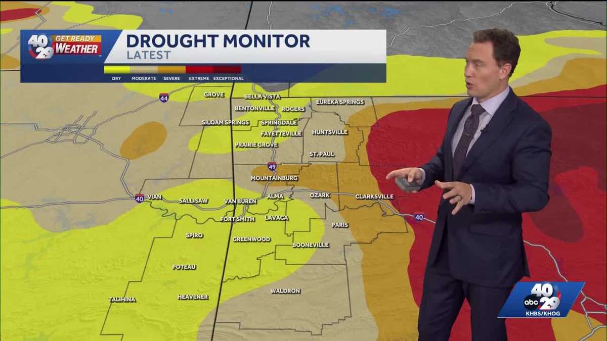 Arkansas drought eases as more rain targets River Valley and northwest counties