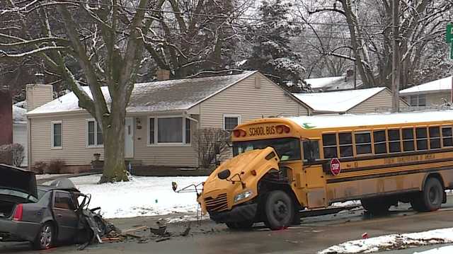 Omaha police say driver dies after crash involving school bus - Vimarsana News