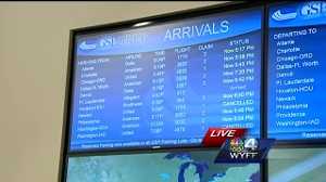 Winter weather cancelling flights into and out of Greenville