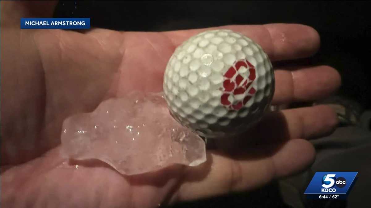 Oklahoma sees hail as loud storms move through state Wednesday - KOCO