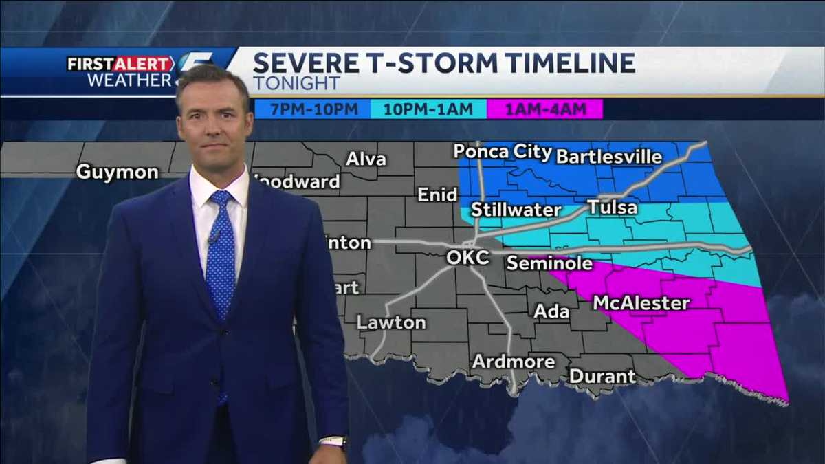 Oklahoma could see severe storms late Friday night
