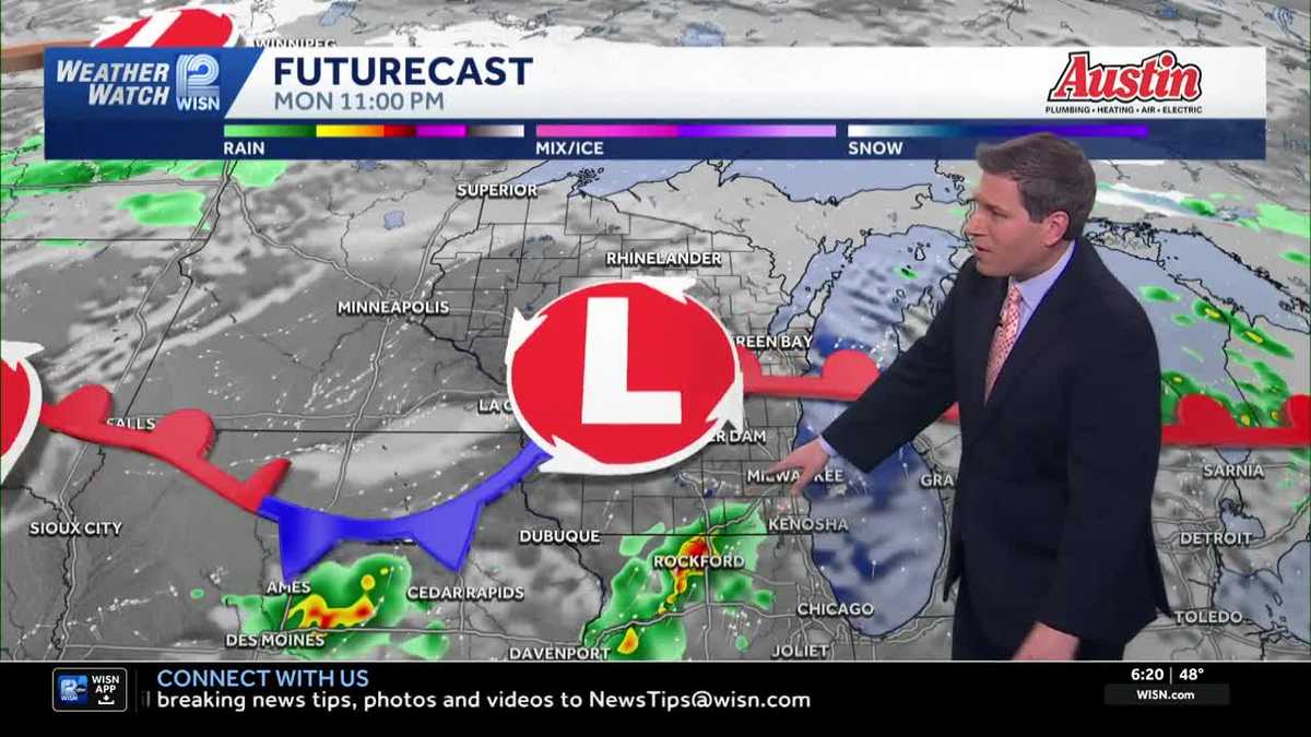 70s to storms in SE Wisconsin