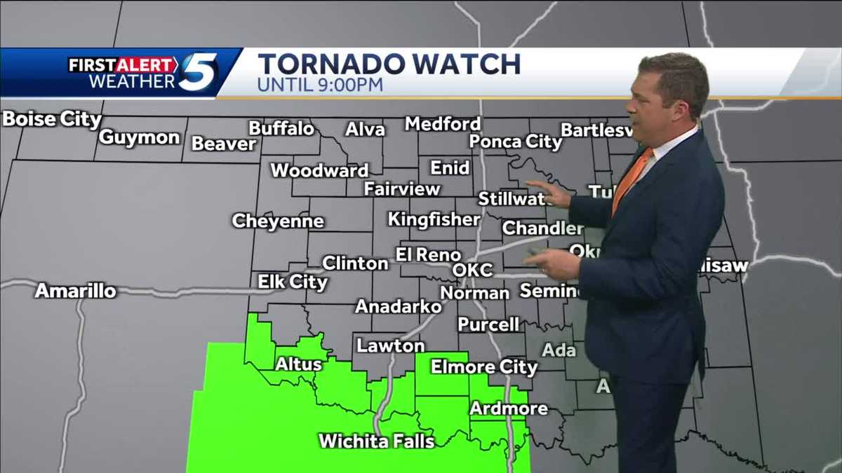 Tornado watch issued for parts of Oklahoma on Thursday