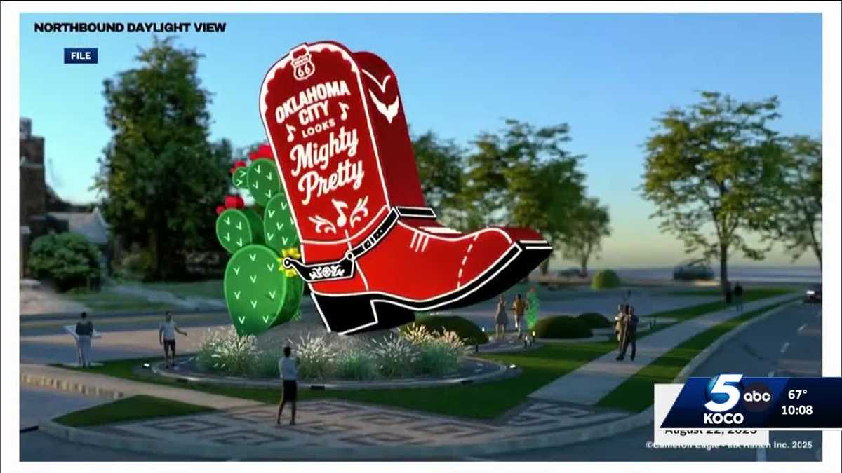 Oklahoma City museum shows interest in housing Route 66 cowboy boot art installation