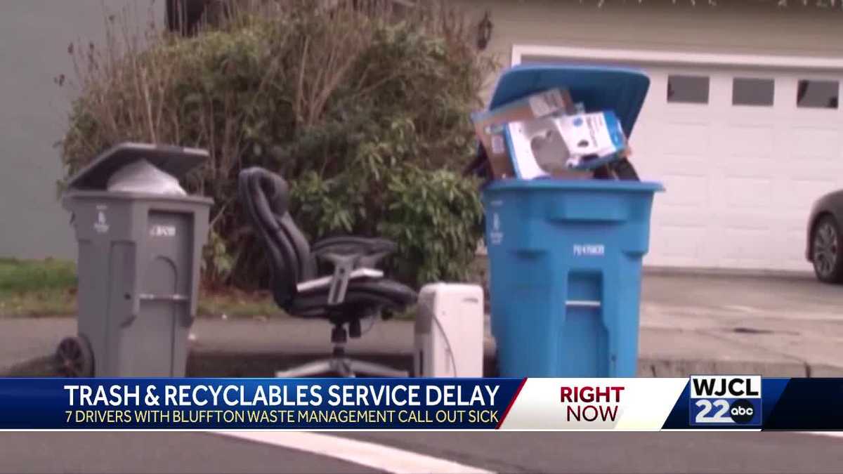Bluffton residents could experience delays with trash pickup