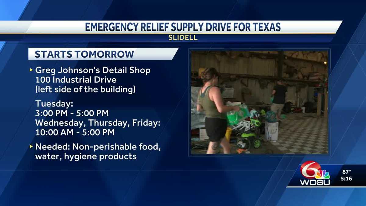 Slidell local launches donation drive for Texas flood victims