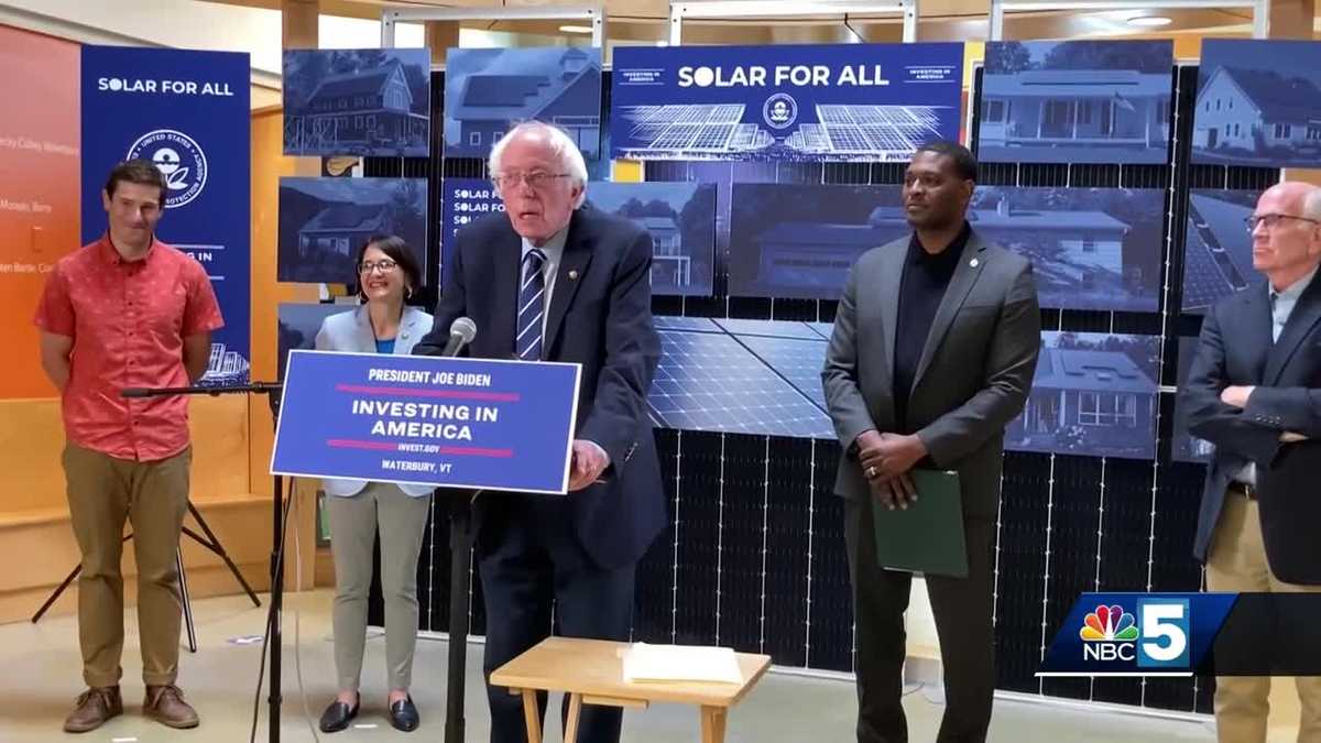 Bernie Sanders announces launch of B program, 'Solar for All' – WPTZ