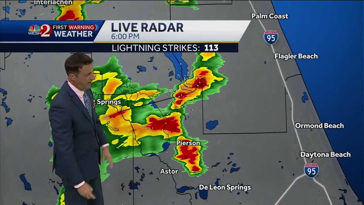 Rain, storms move across Central Florida on Tuesday afternoon
