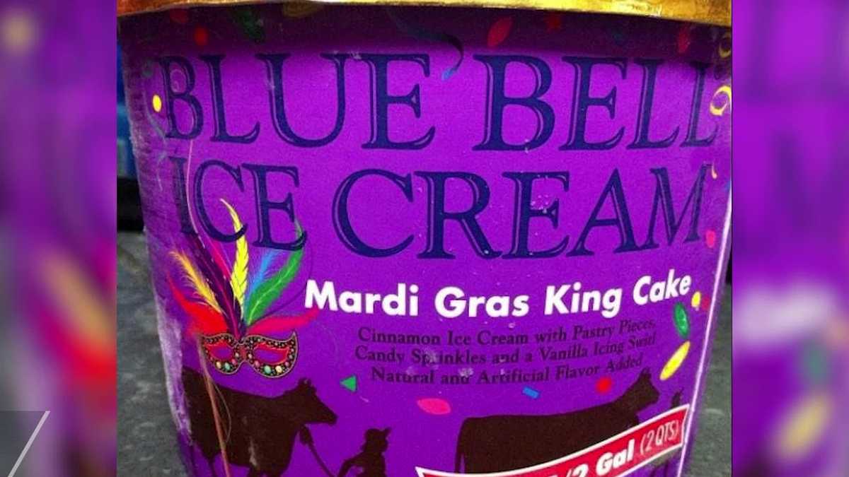 mardi gras king cake ice cream